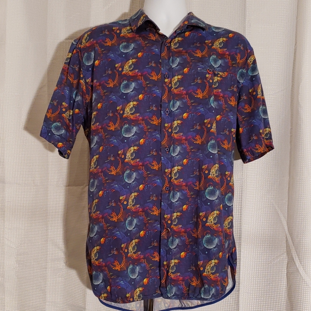 Visconti Black size XL mens short sleeve shirt.